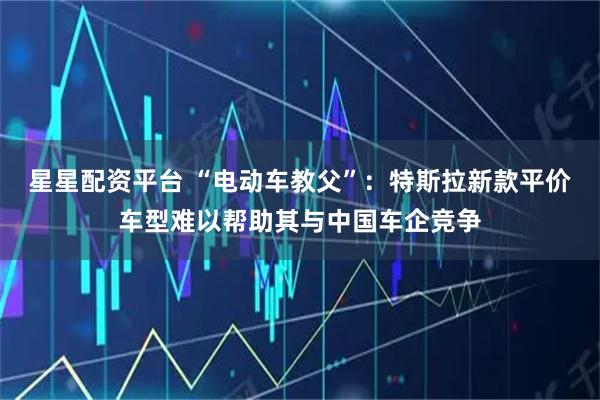 星星配资平台 “电动车教父”：特斯拉新款平价车型难以帮助其与中国车企竞争