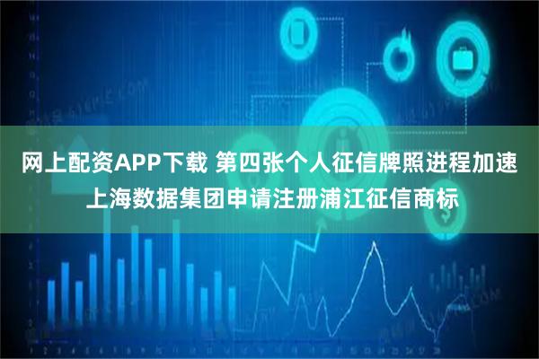 网上配资APP下载 第四张个人征信牌照进程加速 上海数据集团申请注册浦江征信商标
